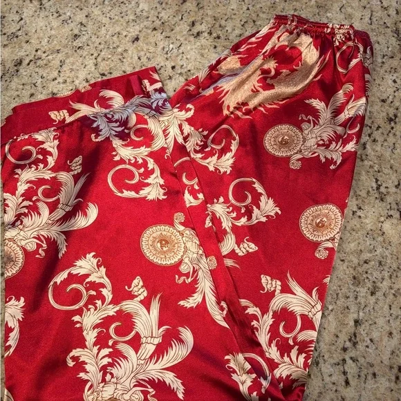 Vintage Escalier Red Asian PJ Set - Picture 7 of 12